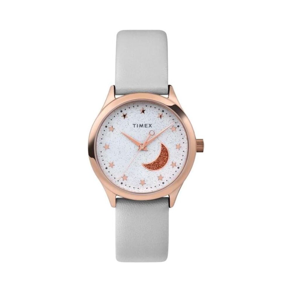 Timex Celestial 32mm Leather Strap Ladies Watch - Picture 2 of 2